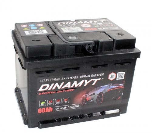 Аккумулятор Dinamyt 60Ач Обратная 510А низкий