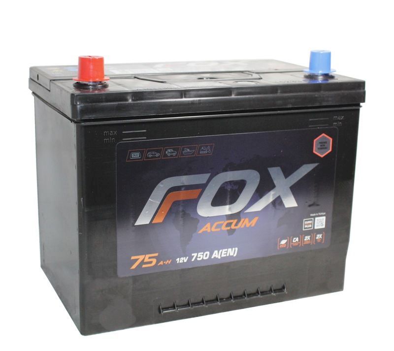 Аккумулятор FOX ACCUM Asia 75Ач Прямая 750А
