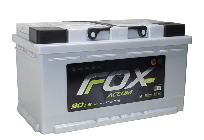 Аккумулятор FOX ACCUM EFB 90Ач Обратная 850А низкий