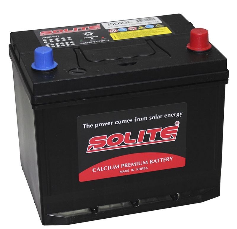 Аккумулятор SOLITE JIS 75D23L 65Ач Обратная 550А