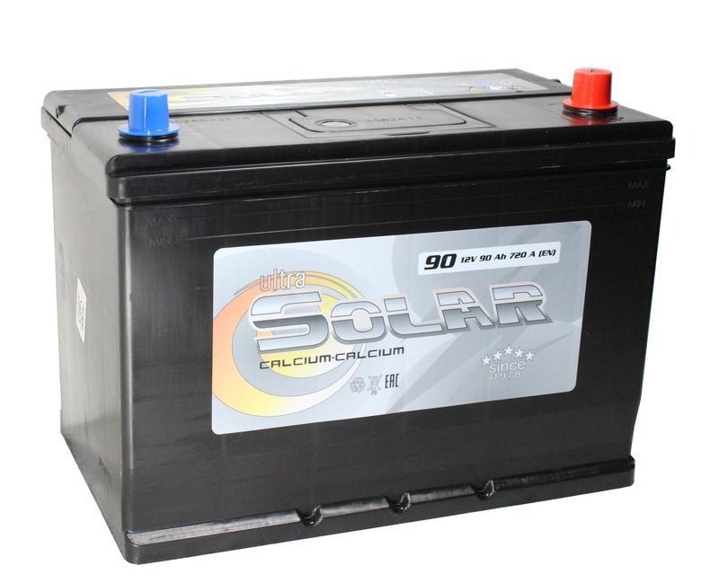 Аккумулятор ULTRA SOLAR Black Asia 90Ач Прямая 720А